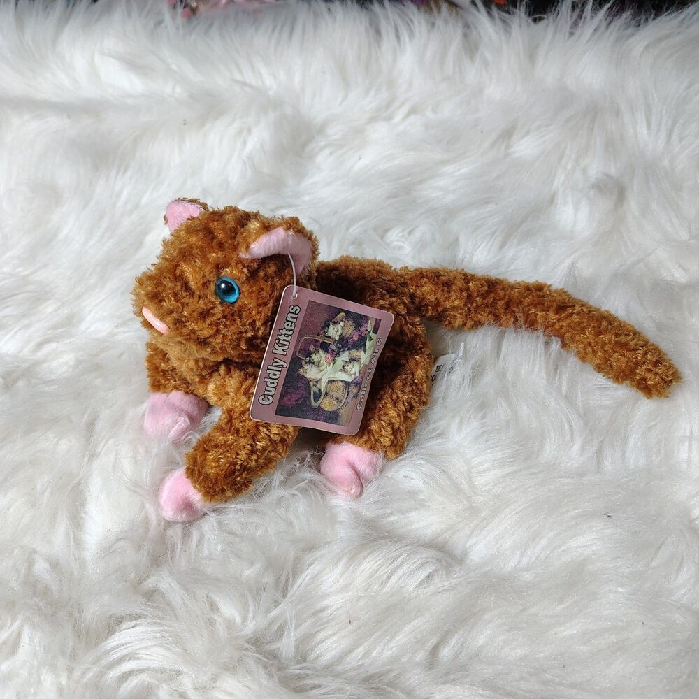 Cuddly Cat Kitten Bean Bag Plush K&K Games NWTS